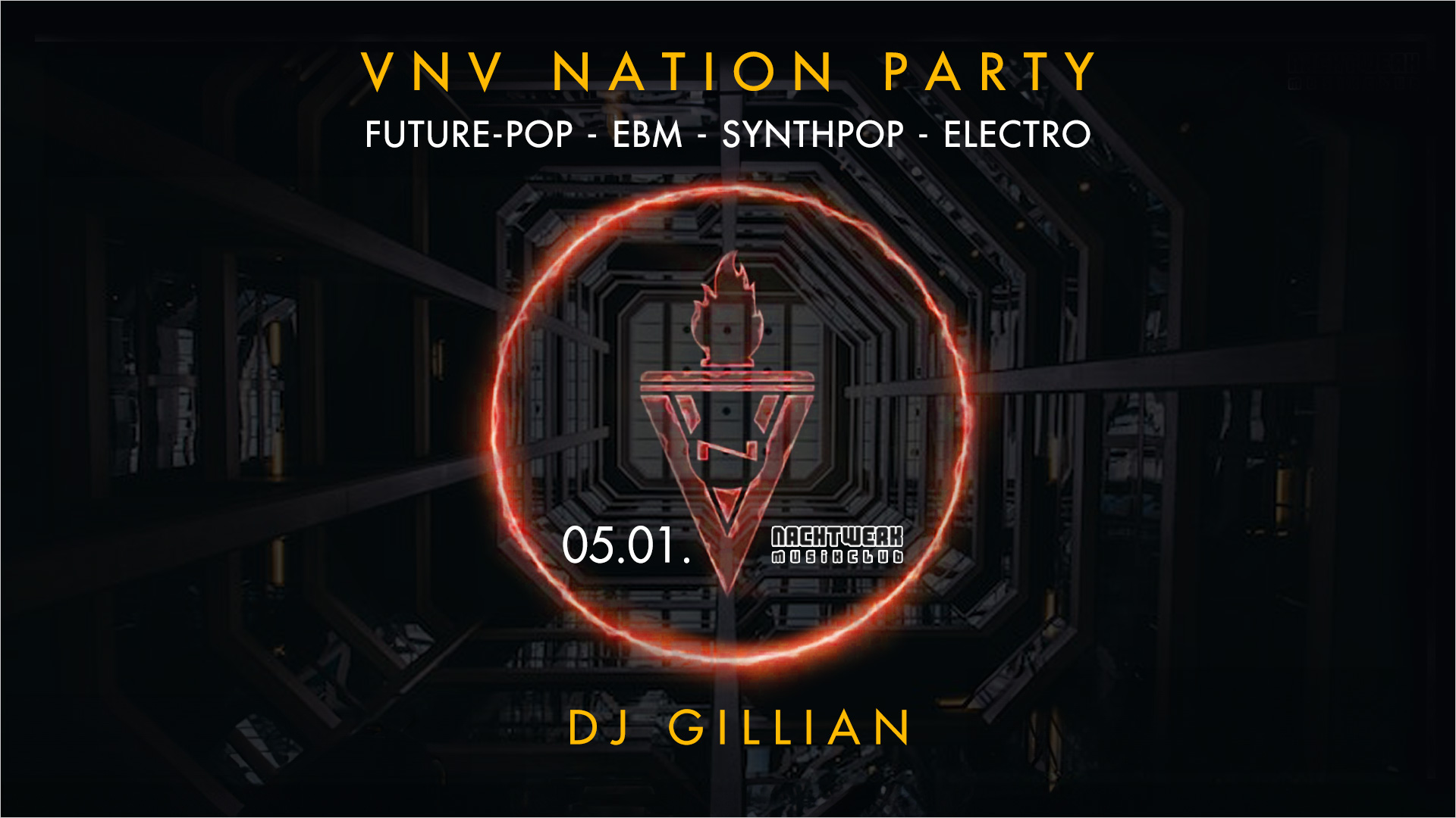 VNV NATION Party mit DJ GILLIAN im Nachtwerk Karlsruhe.