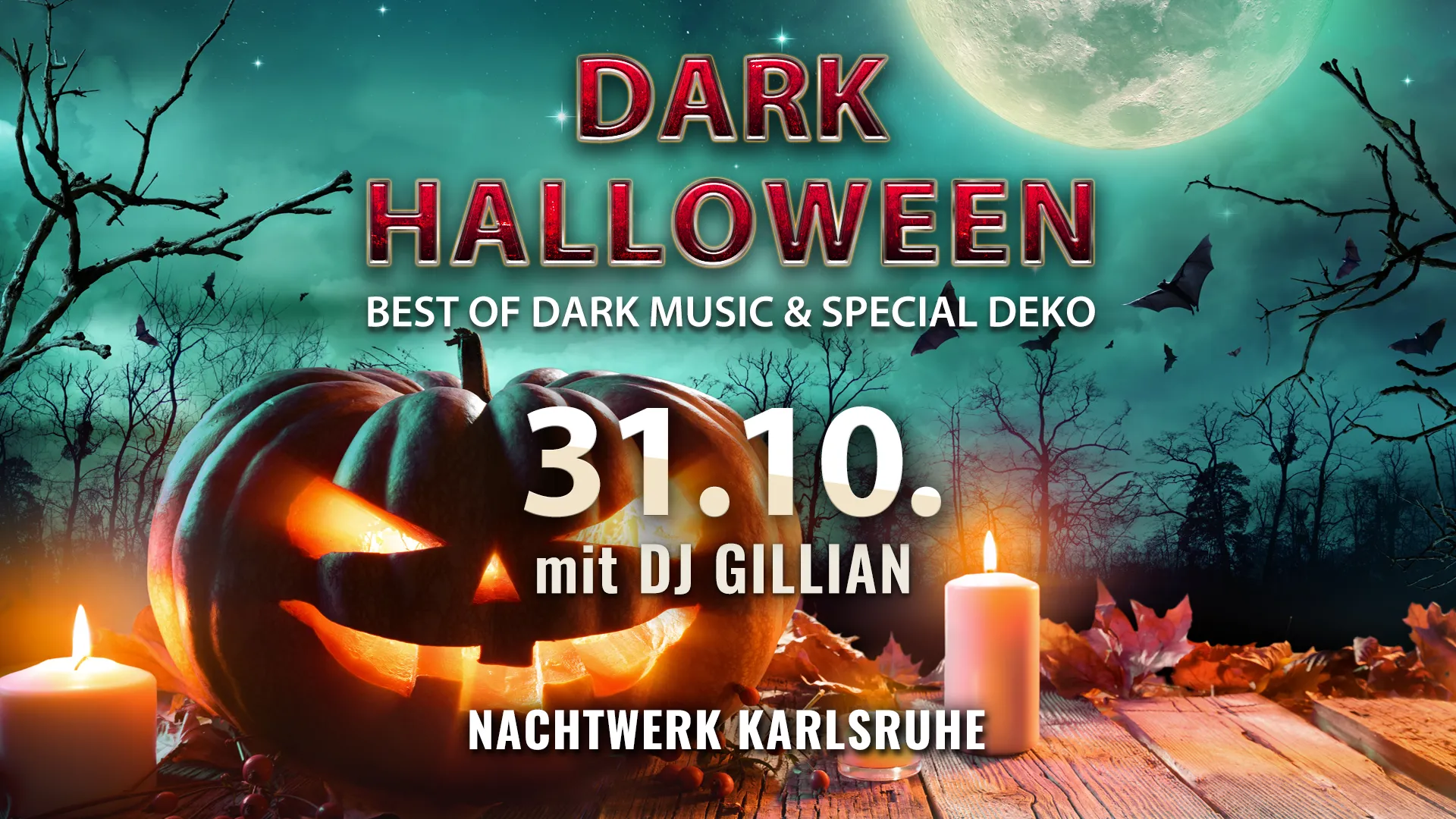 DARK HALLOWEEN Party im Nachtwerk Karlsruhe mit DJ GILLIAN.