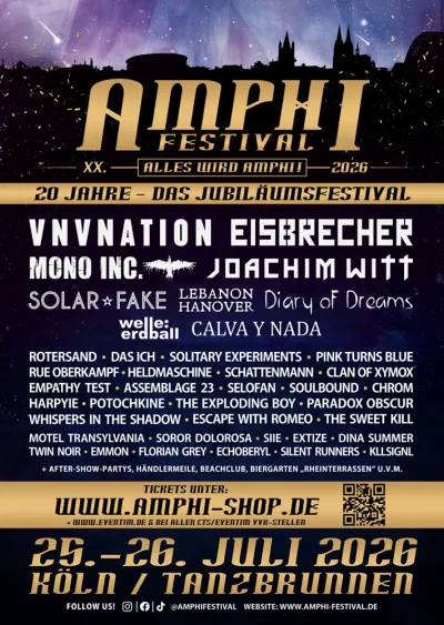 Amphi Festival 2026 - Köln Tanzbrunnen: Aftershowparty u.a. mit DJ GILLIAN