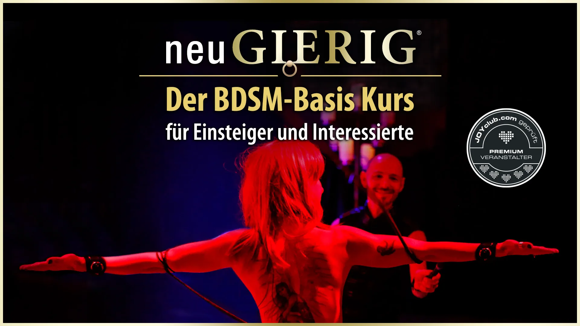 Entdecke die faszinierende Welt des BDSM: Grundlagen, wertvolle Tipps, spannende Beispiele für sichere und erfüllende BDSM Sessions. Perfekt für alle, die sich für das Thema BDSM interessieren und wissen wollen wie das geht und warum. neuGIERIG » Der BDSM Kurs/Workshop für Einsteiger und Interessierte mit GILLIAN in Karlsruhe, Offenbach (bei Frankfurt) und Hamburg im Rahmen der PASSION Messe. BDSM » Die Lust am Schmerz, der Dominanz und Unterwerfung, spannender und ausgefallener Kinky Sex oder die tiefste Form der Erotik und Leidenschaft.