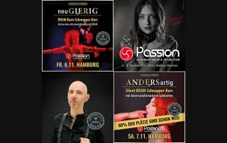 Erlerne den achtsamen Umgang mit BDSM in einer sicheren Umgebung. neuGIERIG » Entdecke BDSM: Der BDSM Basis Kurs und ANDERSartig » Silent BDSM, der 2-stündige Schnupper-Kurs mit leisen Spielarten für das Spiel nach 22 Uhr (wenn man hellhörige Nachbarn oder Kinder hat), ungewöhnlichen Spieltechniken und kreativen Session-Ideen. Zwei außergewöhnliche Kurse im Rahmen der PASSION Messe Hamburg mit dem erfahrenen Workshopleiter und fachkundigen Experten GILLIAN.